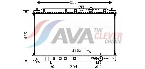 Radiator, engine cooling AVA MT2064