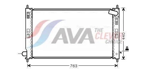 Radiatorius, variklio aušinimas ava clever choice MT2201