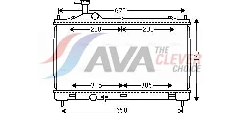 Radiatorius, variklio aušinimas ava clever choice MT2256