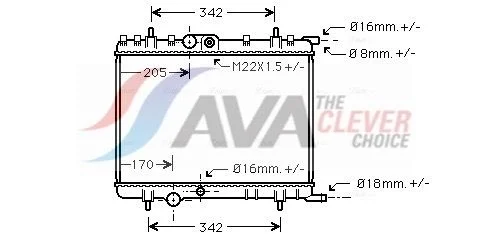 Radiatorius, variklio aušinimas ava clever choice PE2300