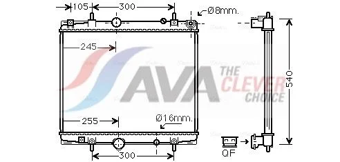 Radiatorius, variklio aušinimas ava clever choice PEA2237