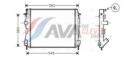 Radiatorius, variklio aušinimas ava clever choice RT2309