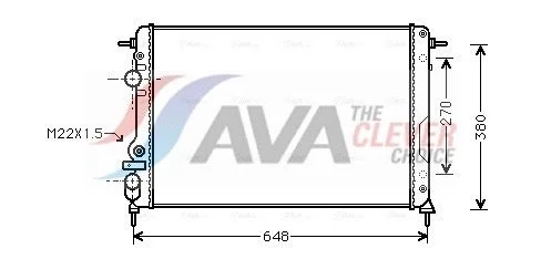 Radiatorius, variklio aušinimas ava clever choice RTA2241