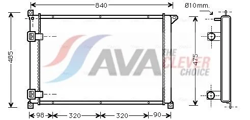 Radiatorius, variklio aušinimas ava clever choice RTA2257