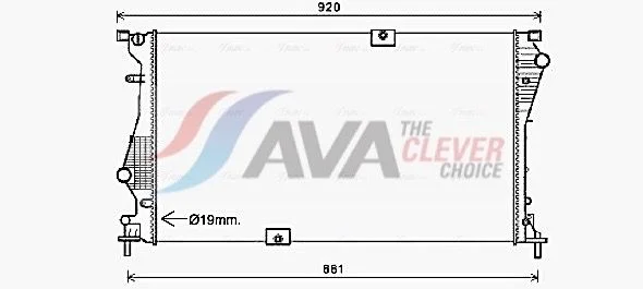 Radiatorius, variklio aušinimas ava clever choice RTA2601
