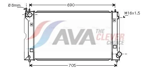 Radiatorius, variklio aušinimas ava clever choice TOA2386