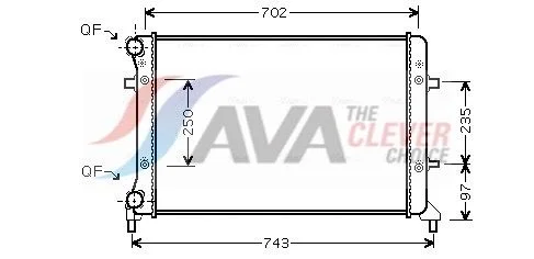 Radiatorius, variklio aušinimas ava clever choice VN2204
