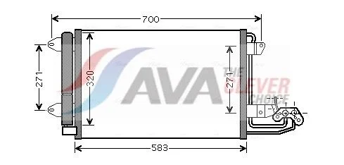 Condenser, air conditioning AVA Clever Choice VN5209D