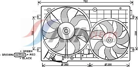 Fan, engine cooling AVA Clever Choice VN7528
