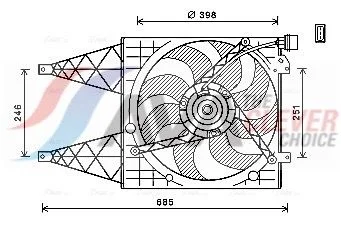 Ventiliatorius, radiatoriaus ava clever choice VN7532