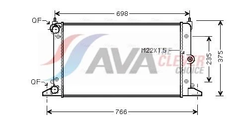 Radiatorius, variklio aušinimas ava clever choice VNA2188