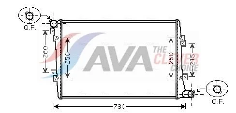 Radiatorius, variklio aušinimas ava clever choice VNA2255