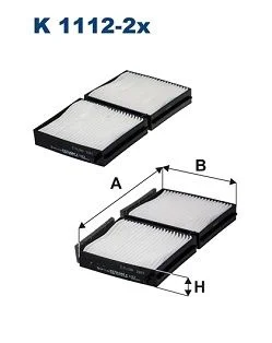 Filter, cabin air FILTRON K1112-2X
