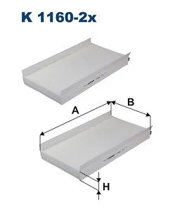 Filtras, salono oras FILTRON K 1160-2x