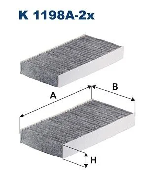 Filtras, salono oras FILTRON K 1198A-2x