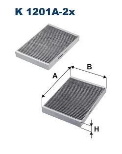 Filtras, salono oras FILTRON K 1201A-2x