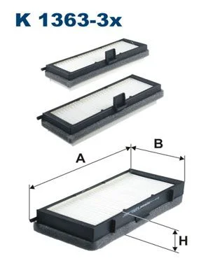Filtras, salono oras FILTRON K 1363-3x