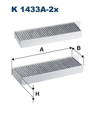 Filtras, salono oras FILTRON K 1433A-2x