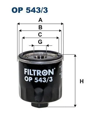 Alyvos filtras filtron OP 543/3