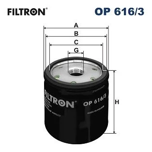 Oil Filter FILTRON OP 616/3