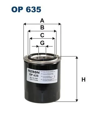 Alyvos filtras FILTRON OP 635