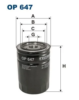 Olejový filter FILTRON OP647