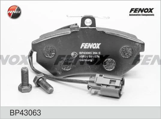 Sada brzdových platničiek, kotúčová brzda FENOX BP43063