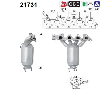 Catalytic Converter AS 21731