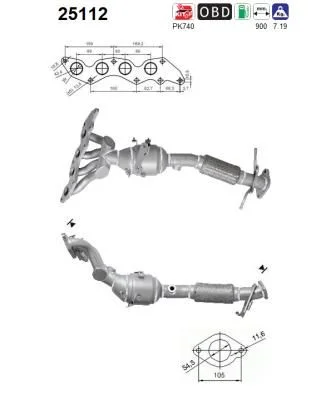 Catalytic Converter AS 25112