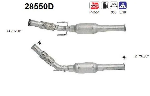 Katalizatoriaus keitiklis AS 28550D