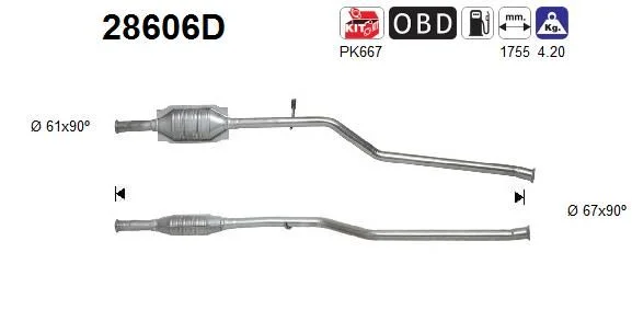 Katalizatoriaus keitiklis AS 28606D