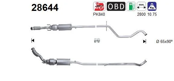 Catalytic Converter AS 28644