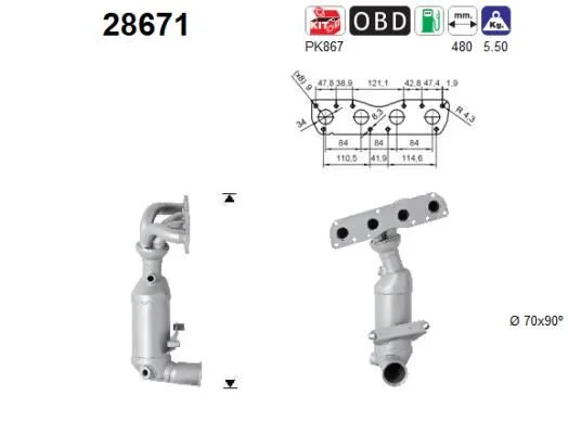 Catalytic Converter AS 28671