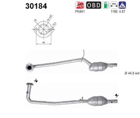 Catalytic Converter AS 30184