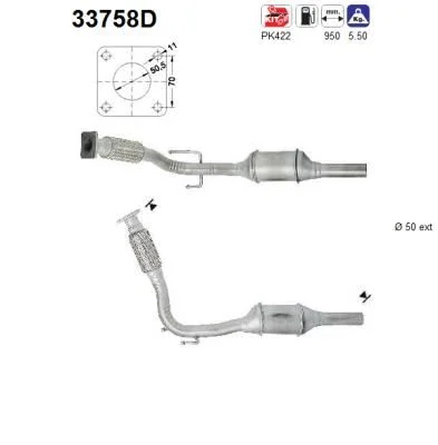 Catalytic Converter AS 33758D