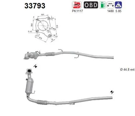 Catalytic Converter AS 33793