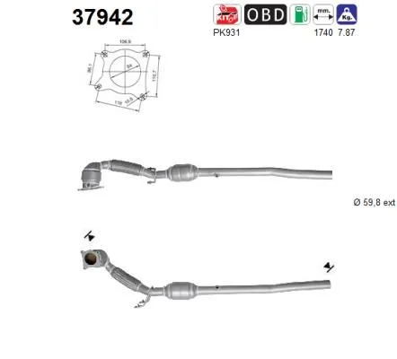 Catalytic Converter AS 37942