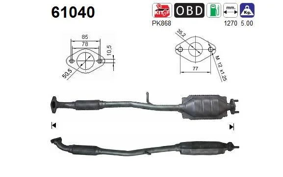 Catalytic Converter AS 61040