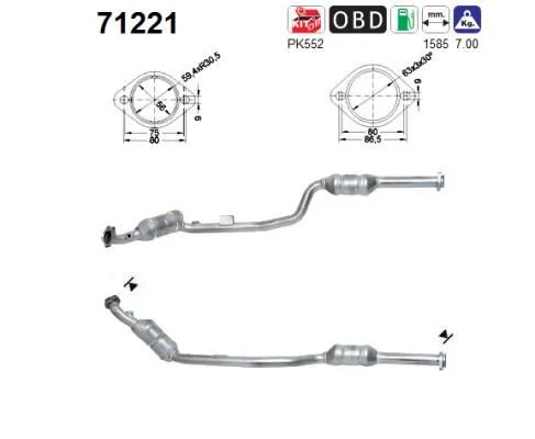 Catalytic Converter AS 71221