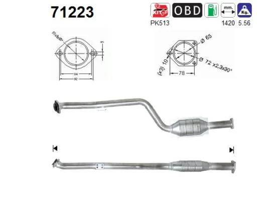 Katalizatoriaus keitiklis AS 71223