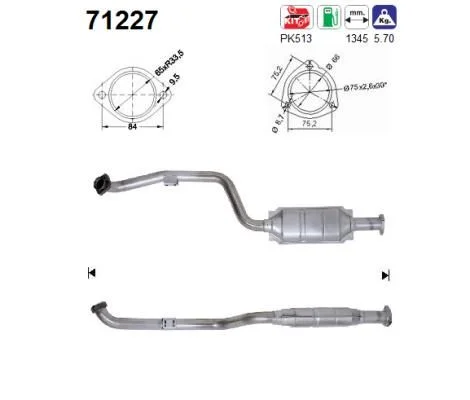 Catalytic Converter AS 71227