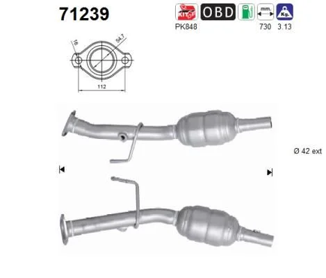 Catalytic Converter AS 71239