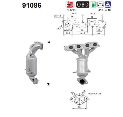 Catalytic Converter AS 91086