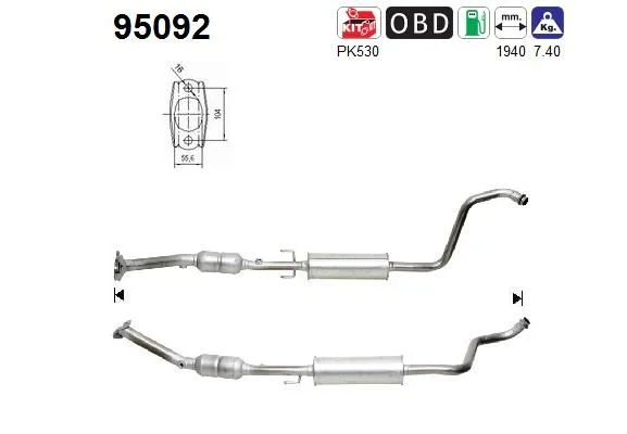 Catalytic Converter AS 95092
