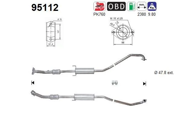 Catalytic Converter AS 95112