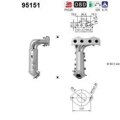 Catalytic Converter AS 95151