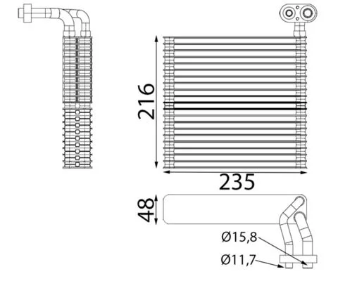 Garintuvas, oro kondicionierius MAHLE BEHR HELLA TERMIKA AE289000S