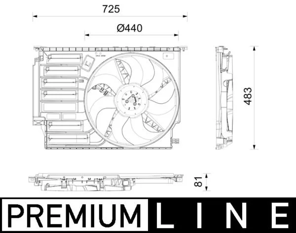 Ventiliatorius, radiatoriaus MAHLE BEHR HELLA TERMIKA CFF665000P
