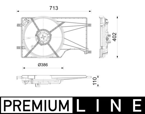 Ventiliatorius, radiatoriaus MAHLE BEHR HELLA TERMIKA CFF678000P
