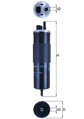 Fuel Filter MAHLE KL831/11